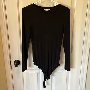 Black long sleeve bodysuit